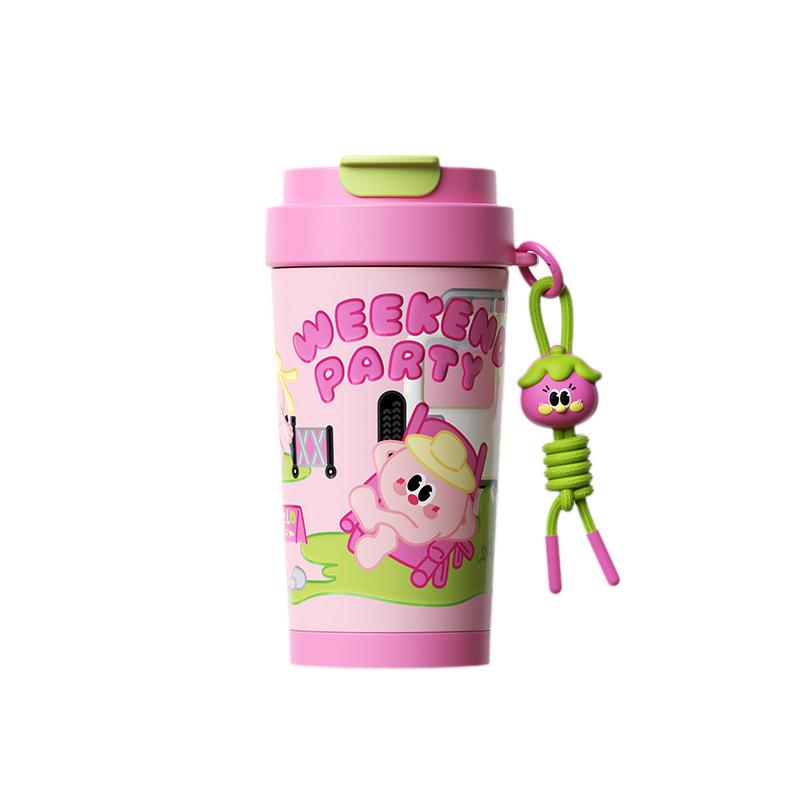 保温水筒 かわいい 高見え レディース 直飲み コップ付き ステンレス 保温保冷 携帯 マグボトル 水筒 ..