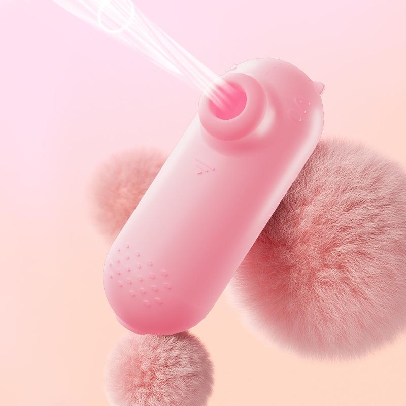 バイブレーター レディース 女性用 電動マッサージ器 吸引式 接触式 高周波振動 淡いピンク色