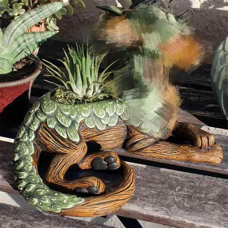 花瓶 鉢植え 庭 ガーデニング 守護者 卓上 飾り 多肉植物 寄せ植え 鉢 陶器 ヨーロピアン風 かわいい おしゃれ ギフト