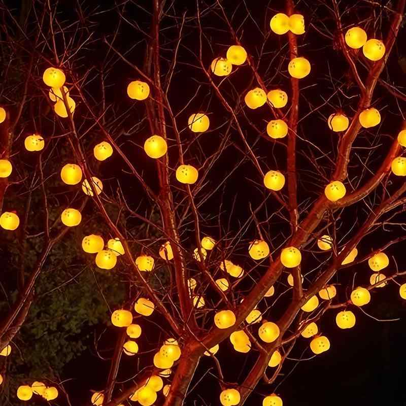 LED 柿子 ライト イルミネーション ガーランド ライト 電飾 ランタン ソーラー USB充電式 庭 部屋飾り ..