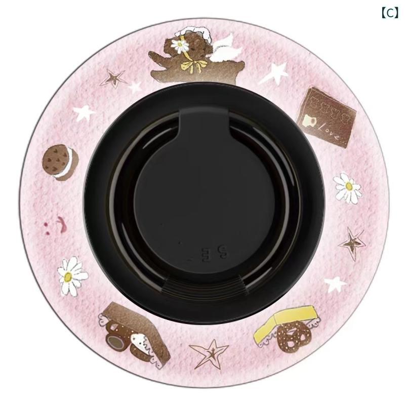 スマホスタンド かわいい レディース メンズ 回転式 磁気 Magsafe 対応 スマホリング ホルダー 落下防止 軽量 プラスチック製 ブラック ピンク パンダ ウサギ イヌ