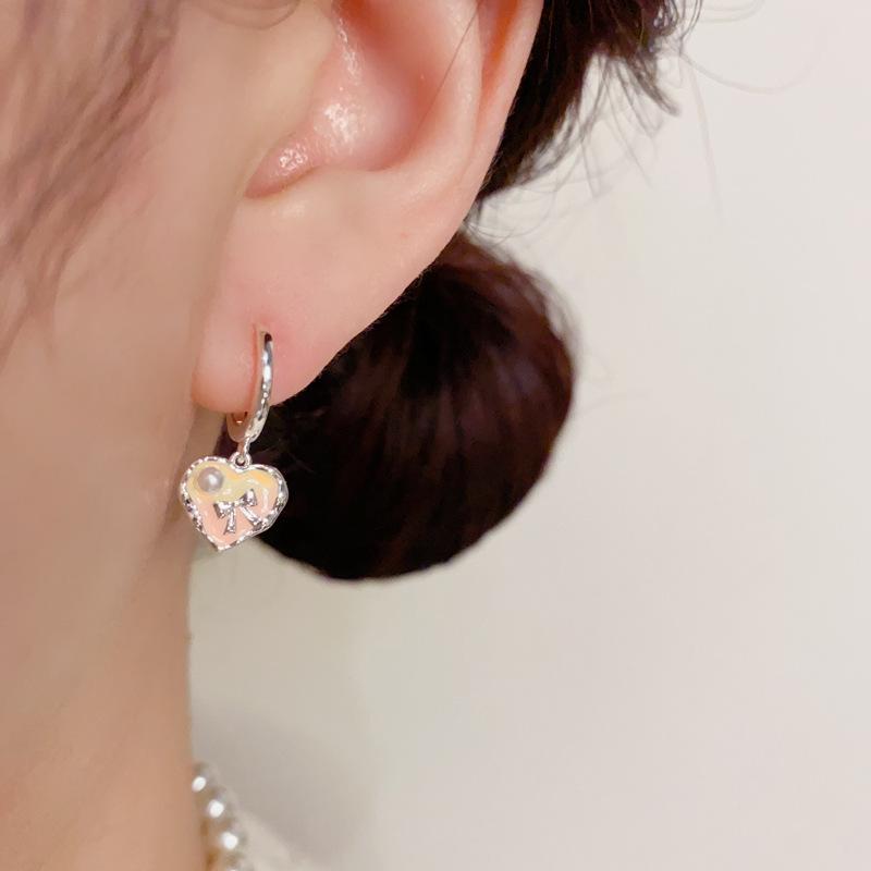 ピアス レディース 蝶々 結び チェーン ハート セット 電気メッキ 加工 キラキラ おしゃれ かわいい イヤリング 結婚式 パーティー デート 通勤 プレゼント