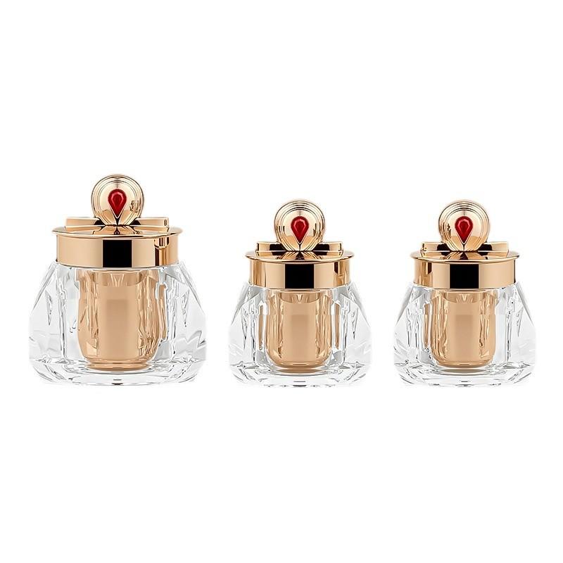 クリーム容器 レディース コスメ 容器 30g 50g ローズゴールド PMMA 詰め替え 容器 高級感 宝石瓶 スキ..