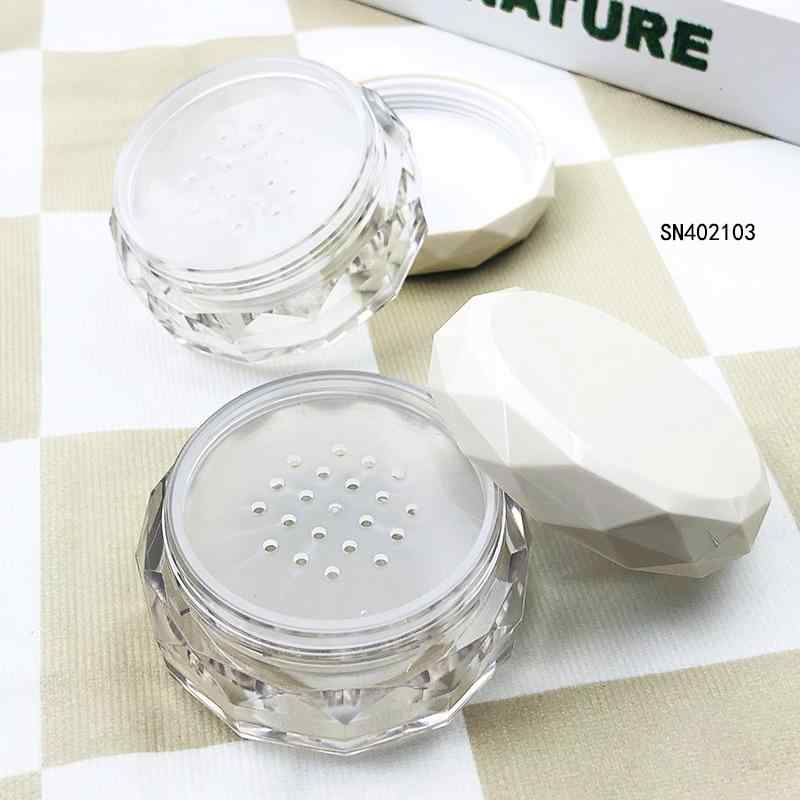 メイクアップ用品 詰め替え容器 丸型 散粉ケース パウダーケース 15g 大容量 携帯用 化粧品 包装