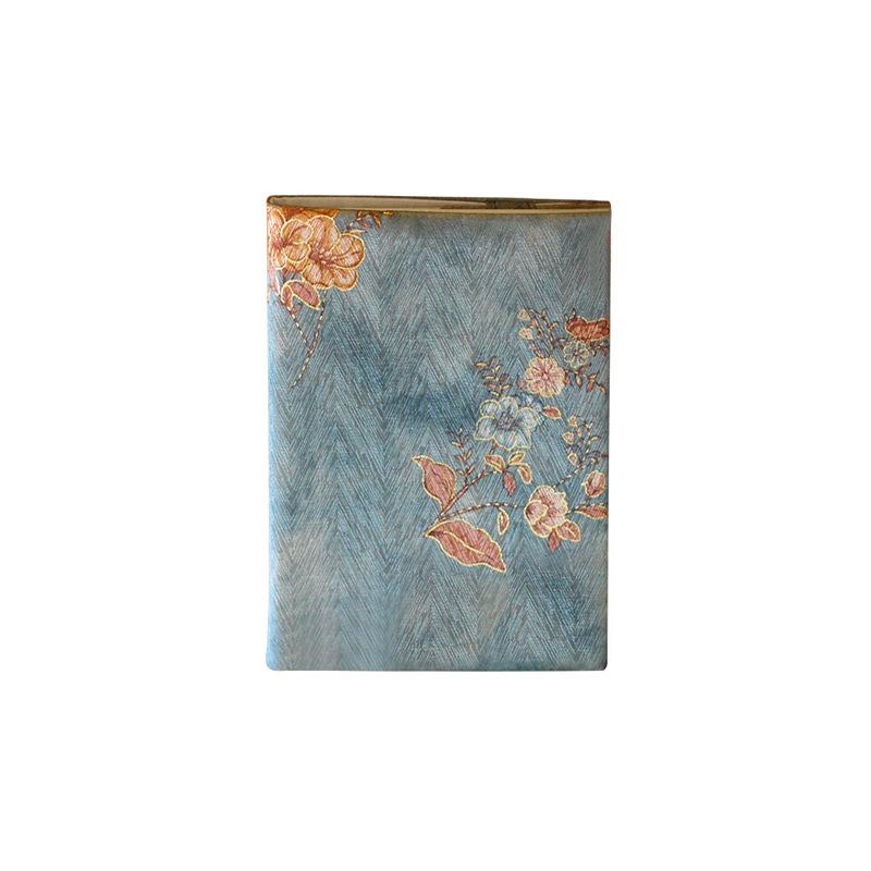 ブックカバー A5 A6 サイズ調整可能 花柄 コットン 手帳カバー ビジネス ギフト