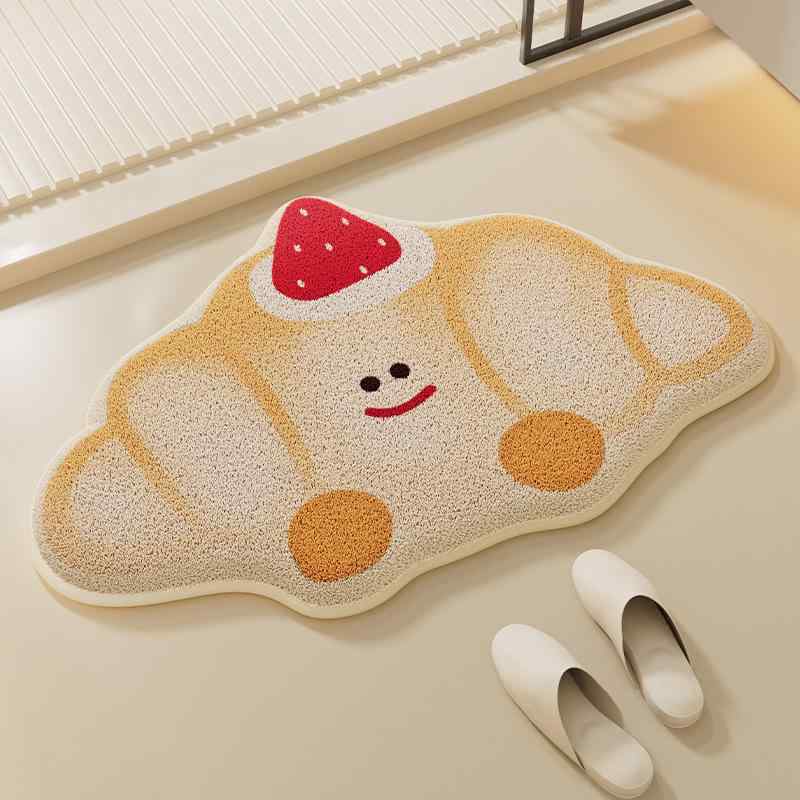 マット ホーム キッチン 玄関 ベッドサイド かわいい 動物柄 アニマル パターン 快適 柔らかい ポリエステル(3.0)