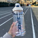 水筒 スポーツ レディース メンズ 大容量 2L プラスチック 耐熱 携帯便利 ストロー付き 運動会 ジム アウトドア 白色 緑色 黒色 ピンク色