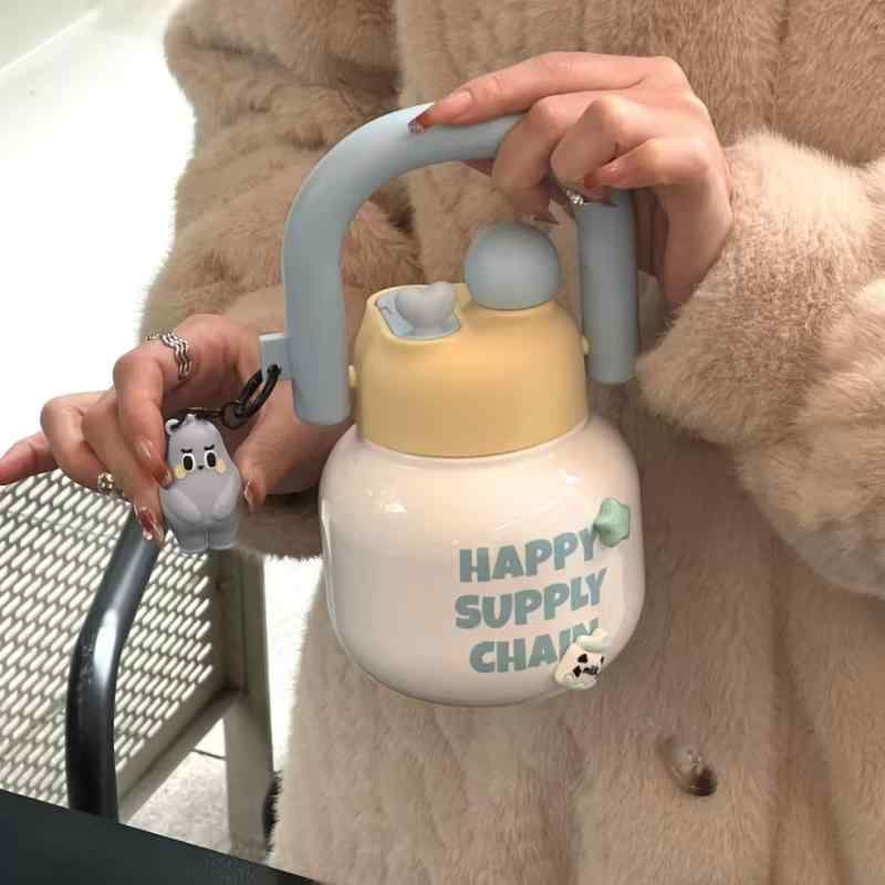 水筒 レディース 大容量 650ml PC プラスチック製 スポーツウォーターボトル かわいい 携帯用 316ステンレス鋼製 おしゃれ 運動会 アウトドア