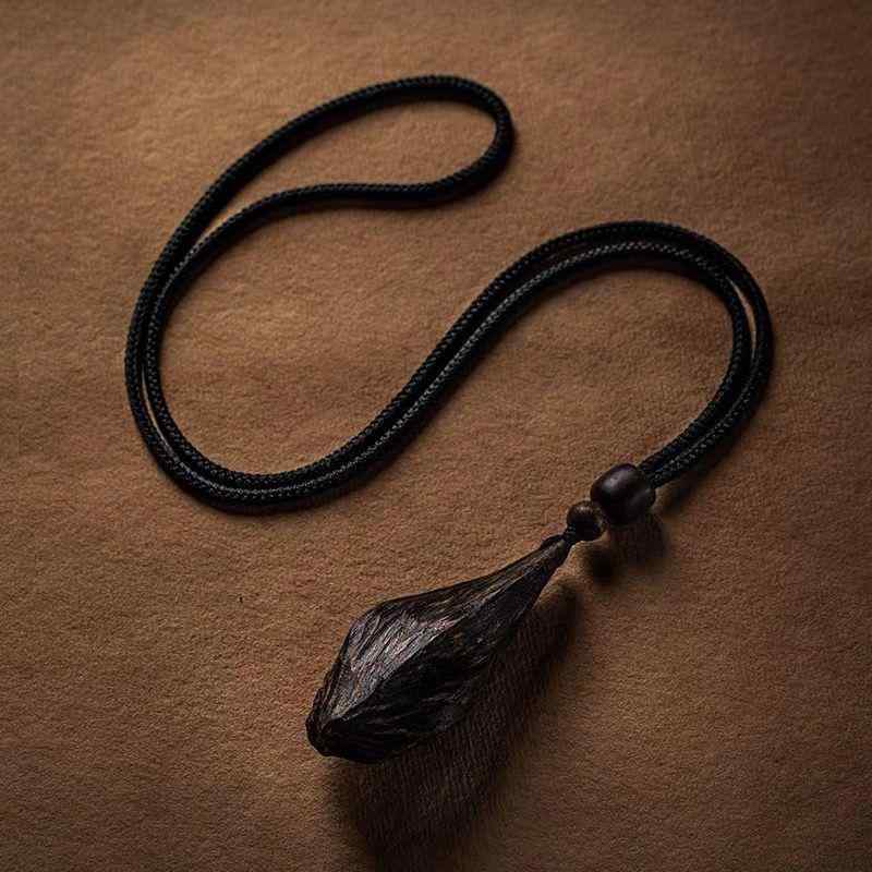 ネックレス レディース メンズ 天然 沉香木 吊坠 ペンダント アクセサリー カップル 清新 スイート