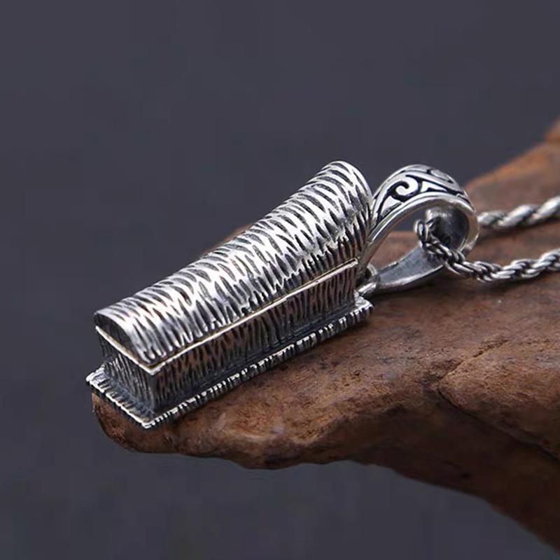 ネックレス 男女兼用 棺桶 ペンダント チョーカー シルバー レトロ バッグチャーム お守り 開運 アクセ..