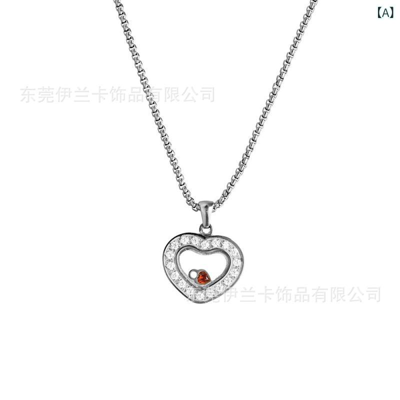 ネックレス レディース ハート ステンレス 18K 電気メッキ加工 ゴールド シルバー ペンダント チョーカ..