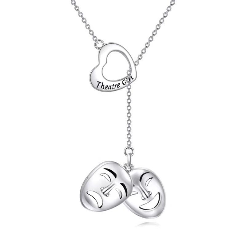 ネックレス シルバー925 メンズ レディース マスク ペンダントトップ 個性的 アニメ キャラクター風 幾..