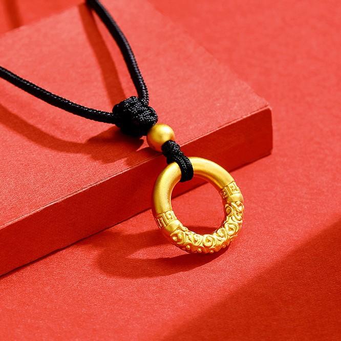 ネックレス レディース メンズ K24 純金 平安錠 ペンダント 幾何学模様 お守り ペンダントトップ 24金 アクセサリー ゴールド ラッキーアイテム