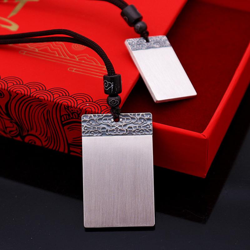 ネックレス メンズ レディース シルバー999 祥雲モチーフ ペンダントトップ ペア お守り アクセサリー ..