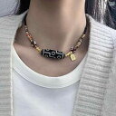 ネックレス 天珠 マノア 手編み 鎖骨チェーン 編み込み カップル ギフト