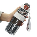 水筒 メンズ スポーツ 大容量 800ml 1200ml 直飲み プラスチック 耐熱 耐冷 携帯 アウトドア ウォーターボトル ストロー カップ ブラシ シリコ...