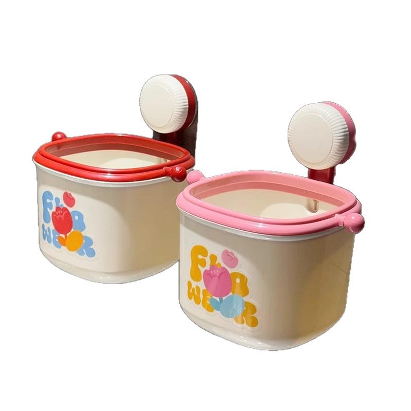 For Separated Refuse - ゴミ箱 壁掛け式 洗面台 収納 かわいい 卓上 ミニ ゴミ箱 クリーム レッド クリーム ピンク