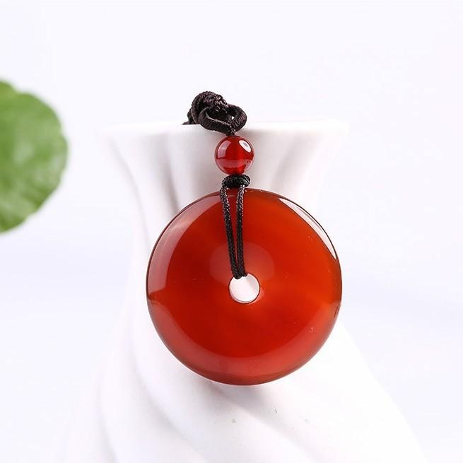 ネックレス レディース メンズ 天然瑪瑙 メノウ ペンダント お守り アクセサリー ラウンド 文芸 复古 アフリカ ヨーロッパ 南米 東南アジア 北米 東アジア 中東