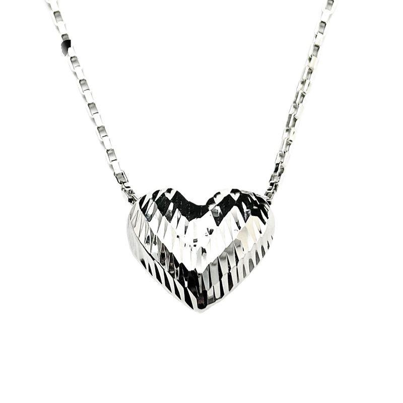 ネックレス レディース ハート型 ペンダント 菱形 銅製 清新 かわいい チョーカー ホワイト 首飾り ガールフレンド 恋人 ギフト ジュエリー アクセサリー ...