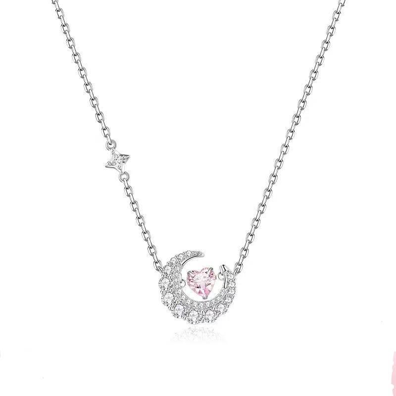 ネックレス レディース ハート ムーン 月 モチーフ ペンダント 十字 チェーン 電気メッキ 加工 銅製 清..