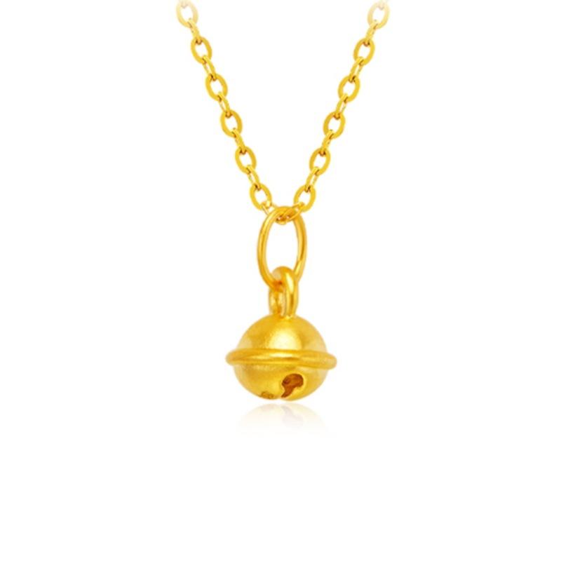 ネックレス レディース K24 24金 純金 999 鈴 ペンダント ベル 幸運 お守り かわいい おしゃれ ゴールド アレルギー対応 ギフト 誕生日 記念日 ...