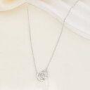 ネックレス ペア S925 シルバー モビウスリング ジルコニア ダブルリング カップル 恋人 友人 ギフト シルバー925 銀 十字チェーン 幾何学模様 ファ...