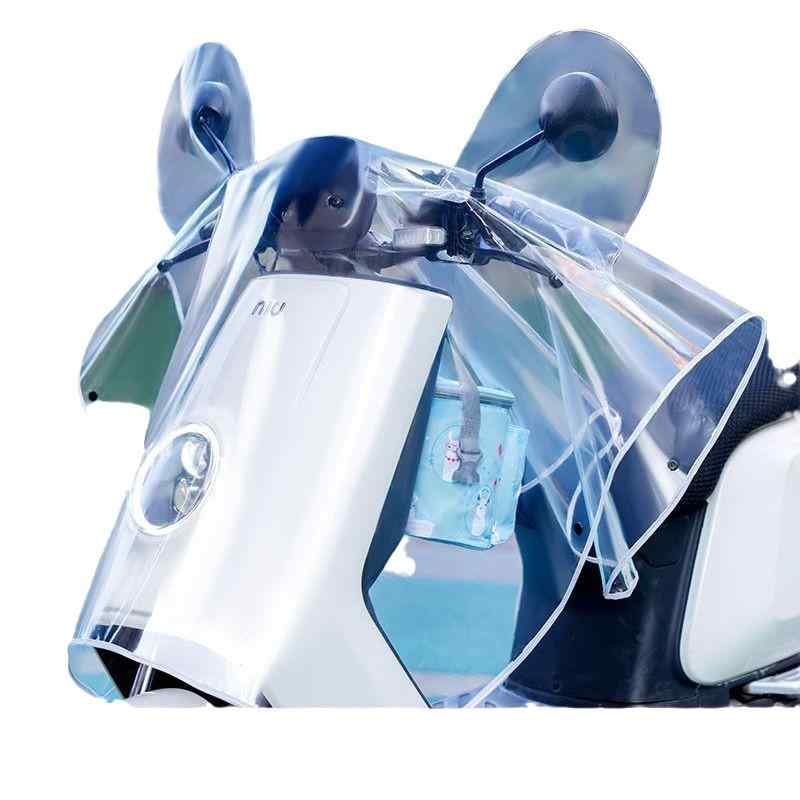 バイク 中控 防雨 カバー 透明 厚手 スクーター メーターバイザー 防水 汎用 大判 クッション 落下防止紐