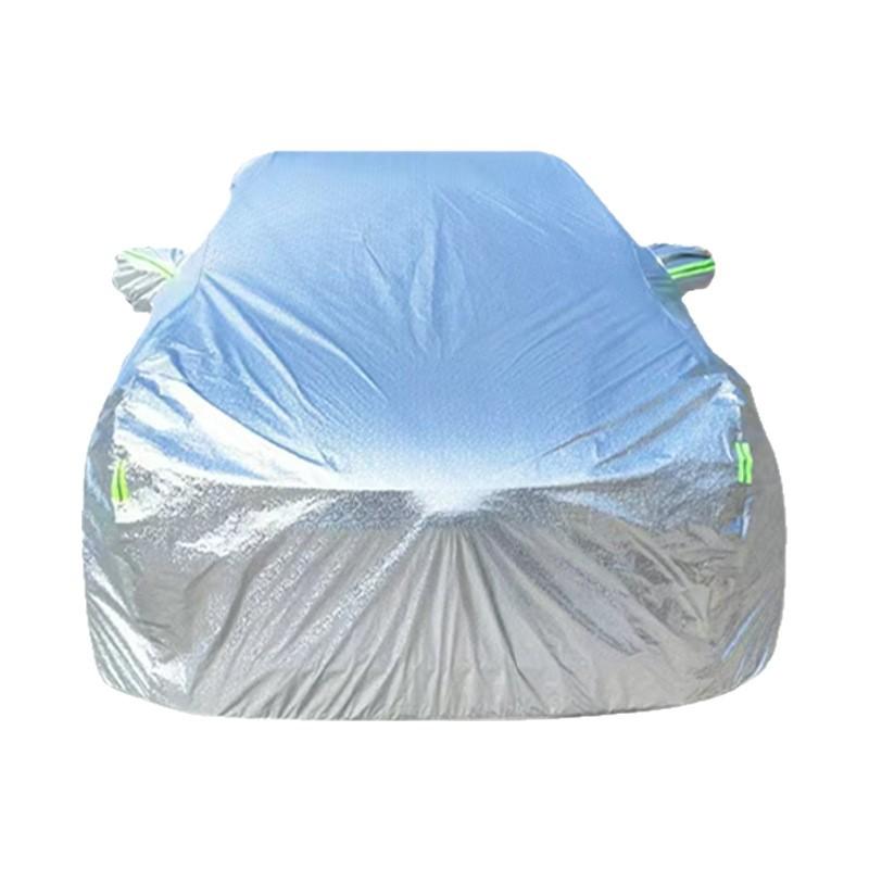 車ボディカバー 自動車 厚手 四季 汎用 遮光 遮熱 防炎 防塵 シルバー