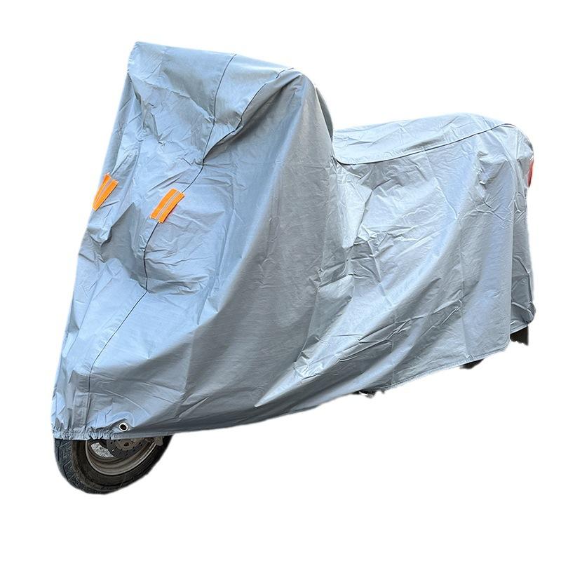 バイクカバー 厚手 防水 防風 防塵 日焼け防止 丈夫 撥水 電動自転車 スクーター 車体カバー グレー ブ..