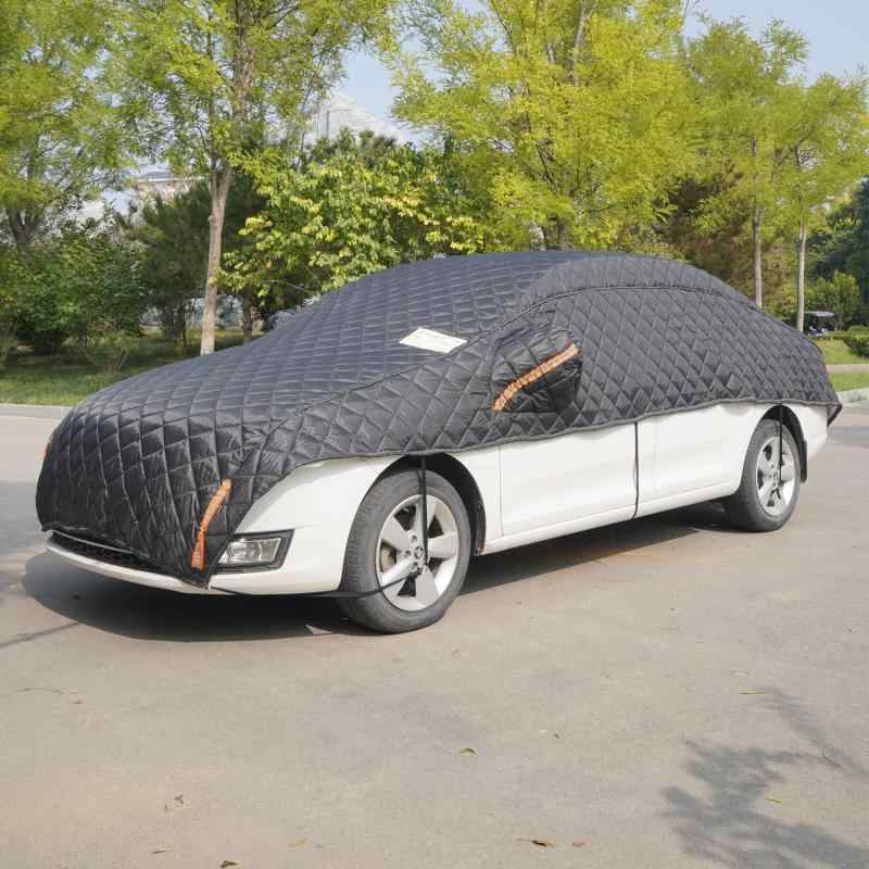 カーボディカバー オックスフォード布 車体カバー 自動車カバー 汎用 厚手 防雹 5層構造 シルバー ブラ..