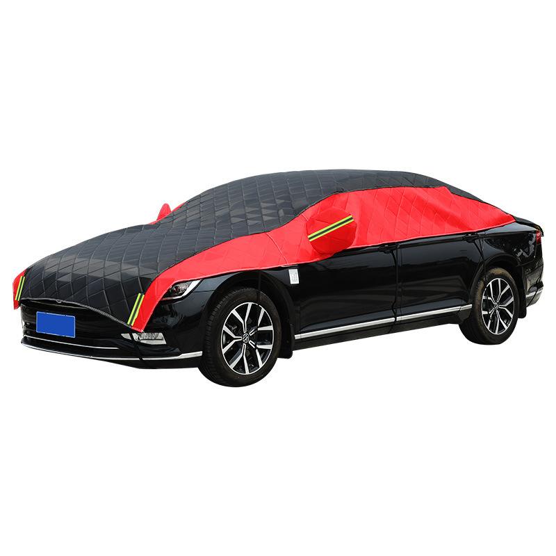 カーボディカバー 車用 ハーフカバー 厚手 防炎 撥水 自動車カバー SUV セダン ミニバン 汎用 遮光 断..