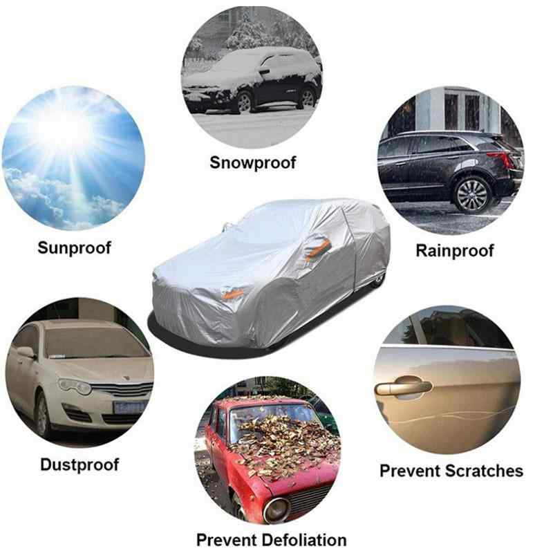 カーボディカバー 車体カバー 自動車カバー 轿车 SUV アルミ膜 日焼け防止 撥水 厚手 遮熱 隔熱 防塵 ..