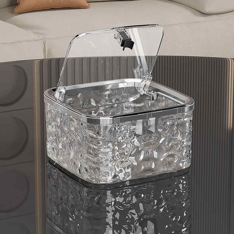 ゴミ箱 卓上 ミニ 小型 ポータブル 車載 家庭用 収納ケース プラスチック製 透明