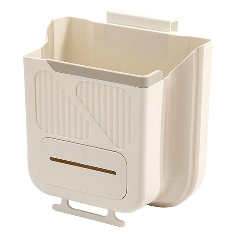 ゴミ箱 折りたたみ 大容量 吊り下げ 壁掛け キッチン キャビネット ドア 省スペース 収納 10L 穴あけ不..