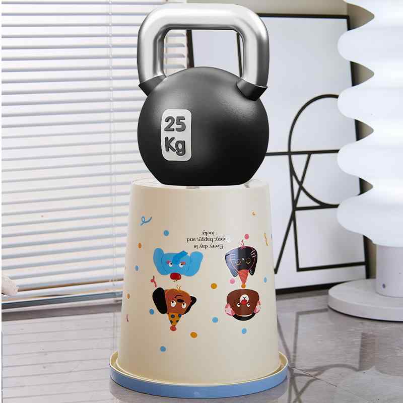 ゴミ箱 かわいい 大容量 プラスチック製 円筒形 収納 キッチン 寝室 リビング 居間 洗面所