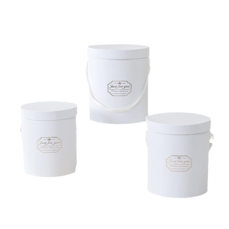 花束 花 ギフトボックス 花入れ 円形 シルバー ミラー 鏡面 3点セット 記念日 誕生日 結婚式 プロポー..