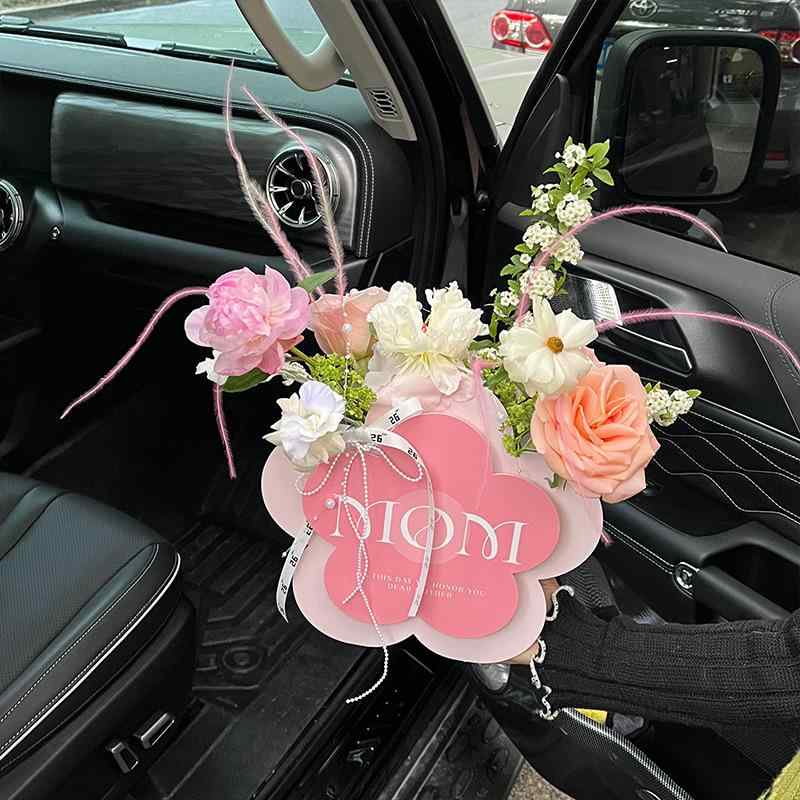 花箱 レディース 花束 ギフトボックス 持ち運び可能 PVC製 3個セット オレンジ色 紫色 青色 ピンク色