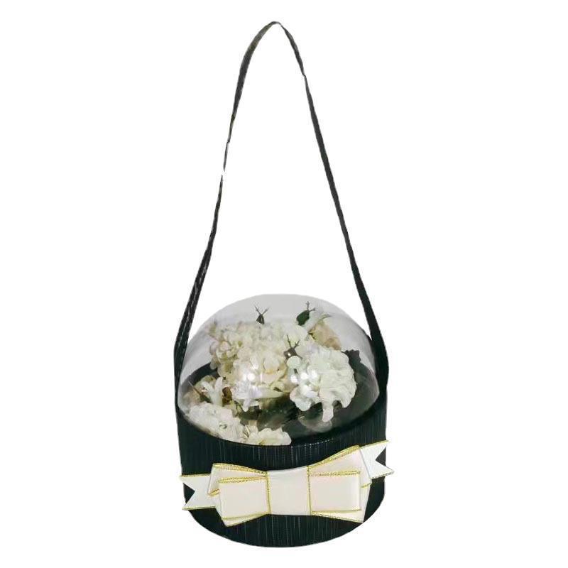 花 ギフトボックス レディース ハンドバッグ型 フラワーボックス 結婚式 誕生日のプレゼント チョコレ..