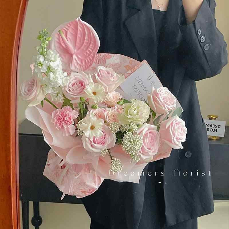 ラッピングペーパー ブーケ 花束 花材 包装紙 欧風 レトロ アート紙 葡萄 薄荷 海塩 ストロベリー グア..