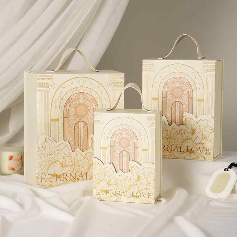 ギフトボックス ウェディング ブライダル シャンパンカラー 包装 大中小 紙製 プレゼント 贈り物