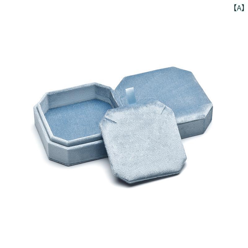 ネックレス ペンダント ボックス ベルベット イヤリング ジュエリーボックス 母の日 バレンタインデー ..