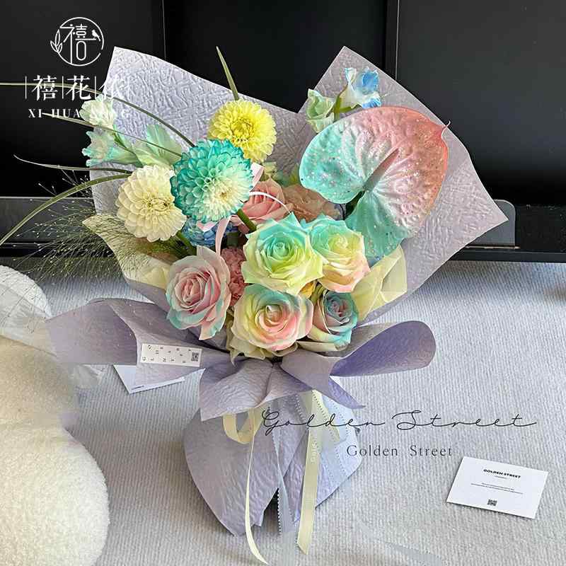 花材 石紋紙 牛皮紙 花束 包装紙 DIY 手芸 ギフトラッピング 花屋 資材 ピンク系 レッド系 ブルー系 グ..