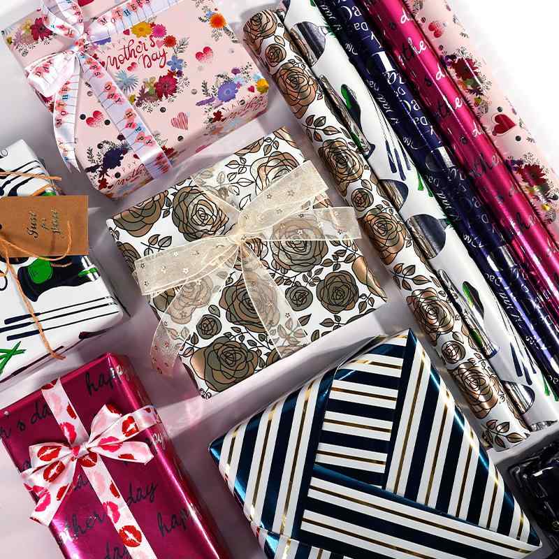 ラッピングペーパー 大判ロール紙 母の日 ギフト 父の日 プレゼント 包装紙