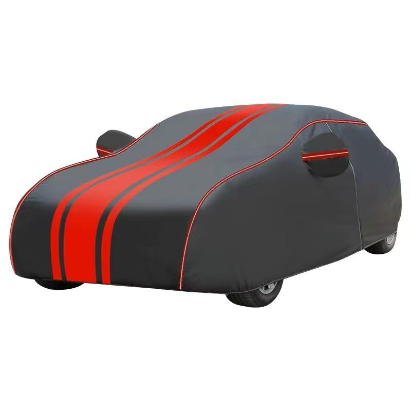 車体カバー 自動車カバー オックスフォード生地 日焼け防止 霜 雪 対策 断熱性 四季通用 全天候型カバー ブラック レッド グレー シルバー