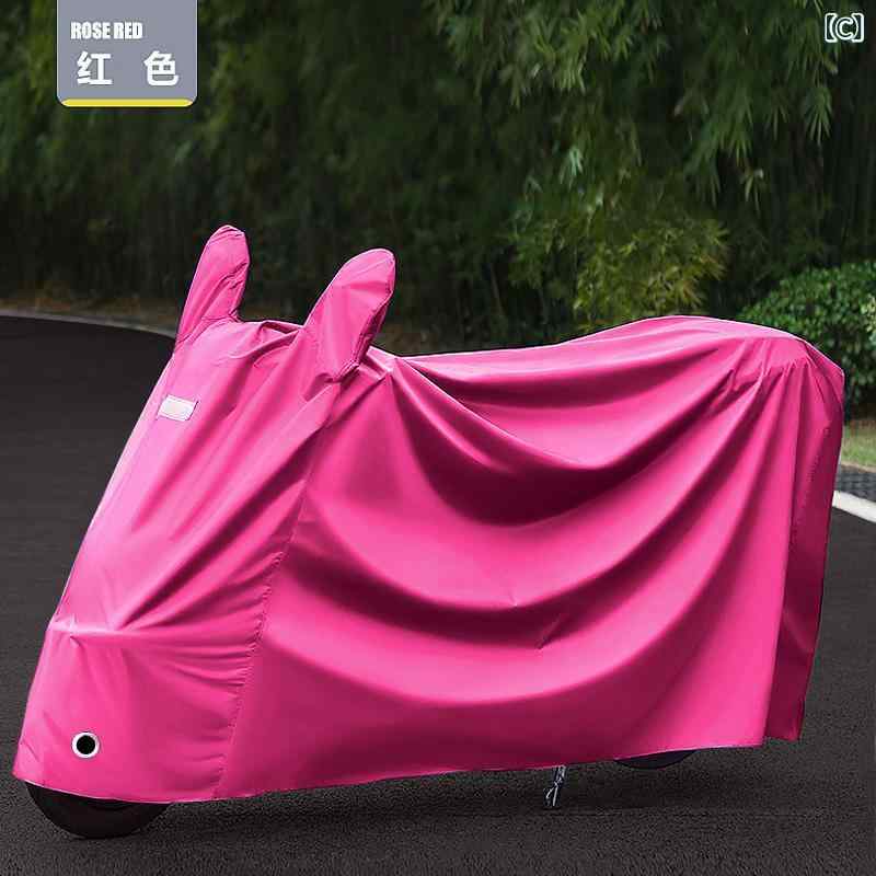 バイク レディース スクーター 車体カバー 防雨 日焼け止め 汎用 紺色 青色 赤色 ...