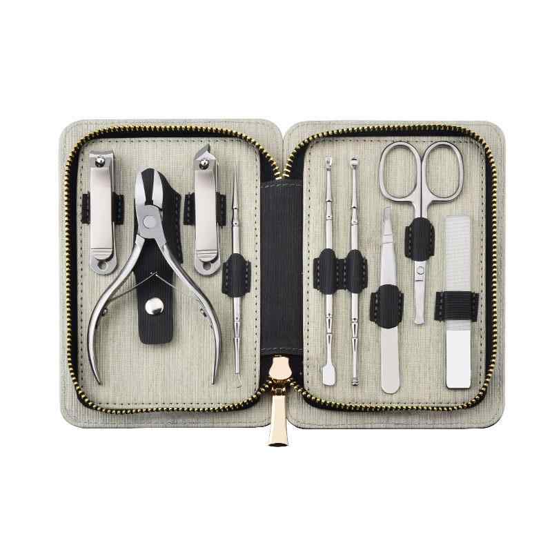 ネイルケアセット 9点セット ステンレス製 甘皮ケア ネイルクリッパー ネイルニッパー 爪切りセット ポ..