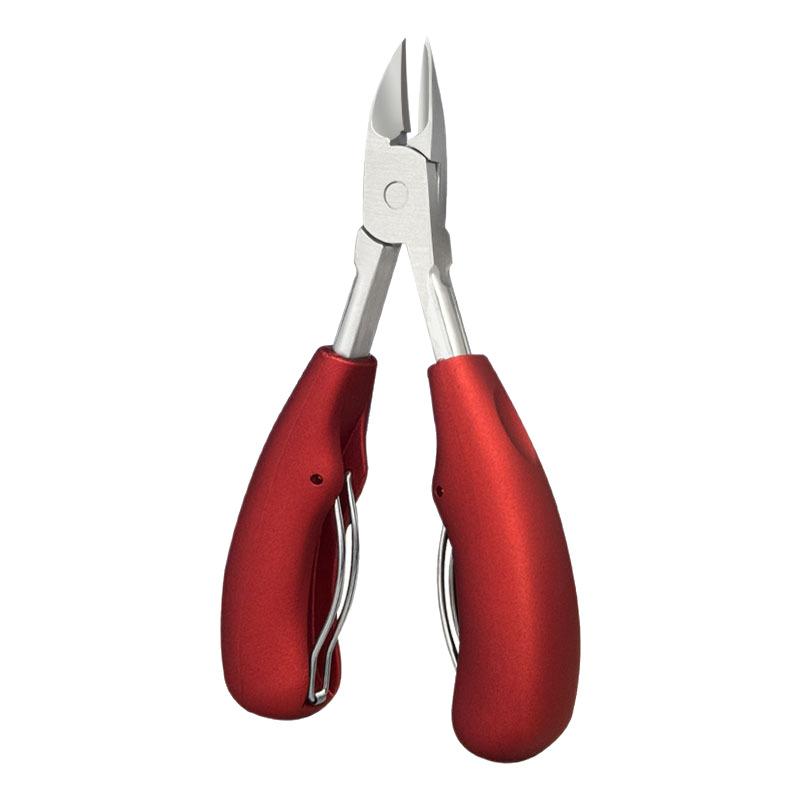 爪切り ステンレス製 斜め刃 ニッパー型 甘皮切り ブラック レッド ブルー 美爪 ケア