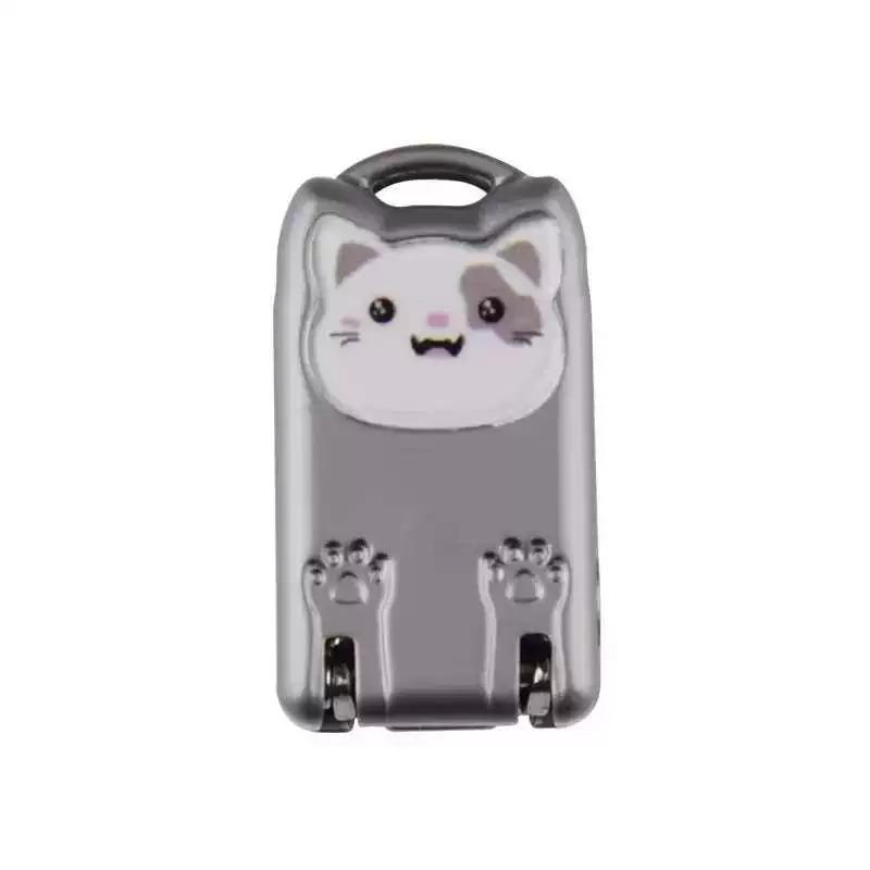 爪切り レディース メンズ キッズ 携帯用 ネイルケア セット ステンレス製 爪やすり付き 猫モチーフ コンパクト 防災グッズ