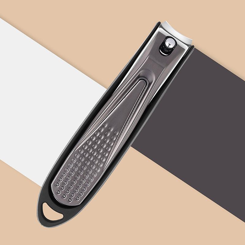 爪切り 大口径 ステンレス製 防滴設計 大小サイズ 家庭用 携帯用 グレイ