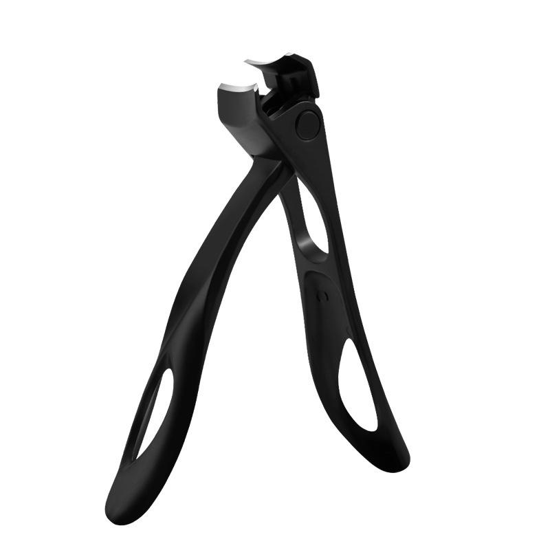 爪切り 大口径 ステンレス製 ネイルクリッパー ネイルケア ツール 携帯式 ブラック